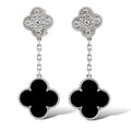 VAN CLEEF AND ARPELS Magic Alhambra Diamond and Black Onyx Earrings